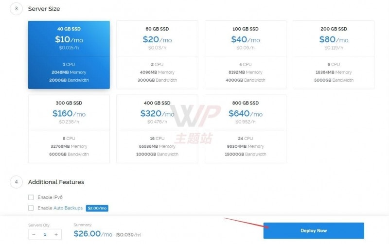 vultr选择服务器