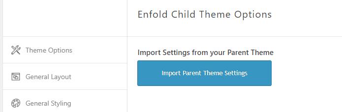 Enfold子主题导入父主题选项