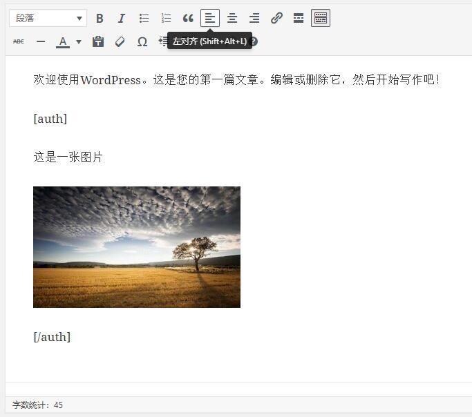 wordpress指定内容加密方法