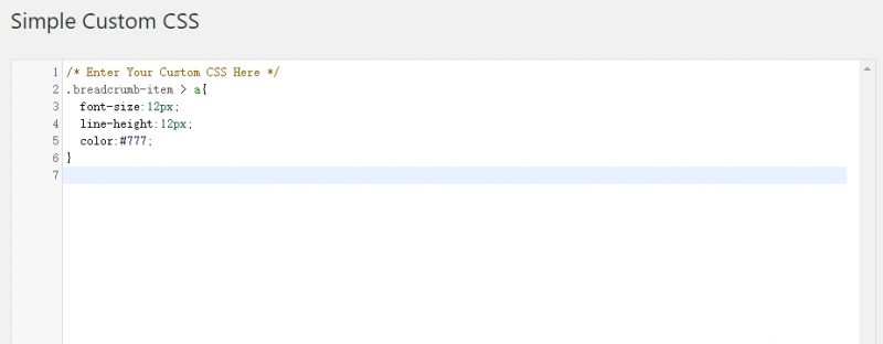 Simple Custom CSS 插件