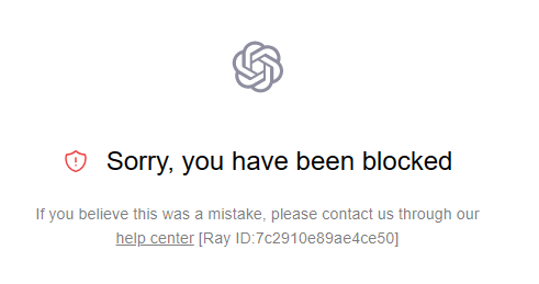 you have been blocked!