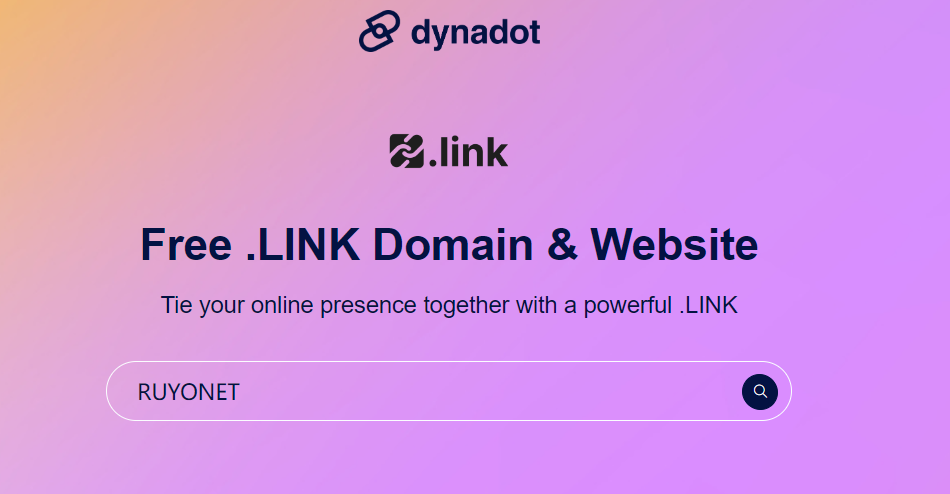 dynadot免费注册一个 .link域名，有效期一年