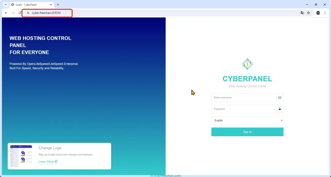 CyberPanel设置01:修改登录密码、开启面板SSL、更改默认端口8090-07