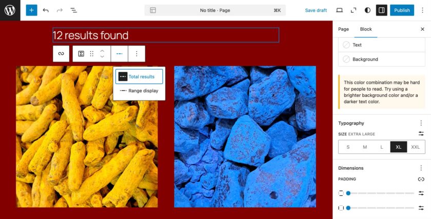 WordPress 6.8 中的新查询总计块