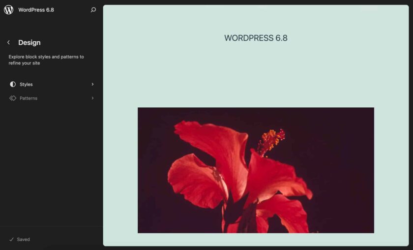 WordPress 6.8 经典主题中的样式手册